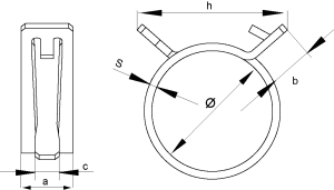 Abrazadera De Banda De Resorte Mikalor - Negra, Acero, Para Mangueras De Combustible O Radiador